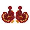 Alloy Dangle Stud Earrings FS-WG6CE38-02-1