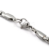 304 Stainless Steel Chain Necklaces NJEW-P295-02P-3