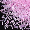 Transparent Colours Rainbow Glass Bugle Beads TSDB6MM01-2