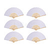 Wood & Bamboo Fans AJEW-WH0070-01-1