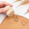 Wood Wax Seal Stamp AJEW-WH0122-002-3