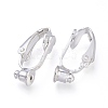Brass Clip-on Earring Converters Findings KK-Q115-S-NF-4