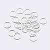 925 Sterling Silver Soldered Closed Jump Rings STER-F036-03S-0.7x3-1