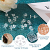 Boutigem 60 Sets 6 Style Star & Flower & Bowknot & Heart & Clover & Ball Tiny Resin Stud Earrings with Ear Nut for Women EJEW-BG0001-01-15
