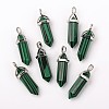 Dyed Synthetic Malachite Pointed Pendants G-F295-03D-3