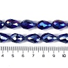 Transparent Electroplate Glass Beads Strands EGLA-N013-T4mm-B07-4