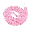 Drawbench Transparent Glass Beads Strands GLAD-Q012-4mm-02-6
