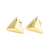 Ion Plating(IP) 304 Stainless Steel Triangle Stud Earrings for Women EJEW-A097-02G-1