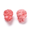 Carved Synthetic Coral Beads CORA-K007-02-3