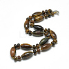 Natural Tiger Eye Beaded Necklaces NJEW-S388-13-1