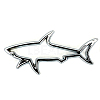 Zinc Alloy 3D Shark Car Sticker Decals AUTO-PW0001-52D-1