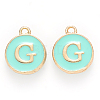 Golden Plated Alloy Enamel Charms ENAM-S118-05G-1