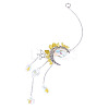 Moon & Star Alloy Hanging Ornaments HJEW-TADJ0022-2