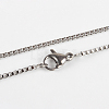 Tarnish Resistant 304 Stainless Steel Box Chain Necklace Making STAS-P046-06P-1