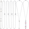 6Pcs 304 Stainless Steel Cable Chain Necklaces for Men Women NJEW-SC0001-80B-1