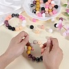 70Pcs 10 Styles Printed Round Silicone Focal Beads SIL-SZ0002-37-5