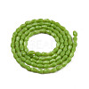 Opaque Solid Color Glass Beads Strands GLAA-N052-02-A08-2
