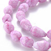 Opaque Baking Painted Crackle Glass Beads Strands EGLA-T008-17D-3