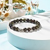 Natural Dragon Blood Stretch Bracelet with Alloy Beads BJEW-JB08017-05-2