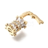Brass Micro Pave Cubic Zirconia Donut Bails KK-U061-17G-2