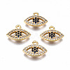 Brass Micro Pave Cubic Zirconia Charms KK-Q277-071-NF-1