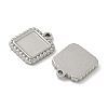 304 Stainless Steel Pendant Cabochon Settings STAS-D127-01P-2
