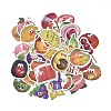 50Pcs 50 Styles PVC Plastic Fruit Character Stickers Sets STIC-P004-34-2