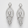 Brass Micro Pave Cubic Zirconia Links connectors KK-T050-43P-NF-1