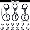 24Pcs Alloy Keychain Clasps KEYC-SC0001-82EB-2