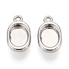 304 Stainless Steel Pendant Cabochon Settings STAS-N114-46A-P-1