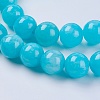 Natural Yellow Jade Beads Strands X-G-G598-8mm-YXS-28-3