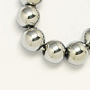 Non-magnetic Synthetic Hematite Beads Strands G-S096-12mm-3-1