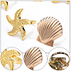 6 Pcs 2 Styles Alloy Napkin Rings AJEW-GF0002-73G-4