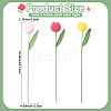 9Pcs 3 Colors Polyester with Iron Wire Artificial Tulip Flower AJEW-SC0031-42A-2