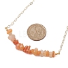 Natural Red Aventurine Chip Bib Necklaces NJEW-JN04950-06-3