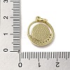Brass Micro Pave Cubic Zirconia Pendants KK-E092-16G-04-3