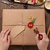 Brass Wax Seal Stamp AJEW-WH0337-006-3