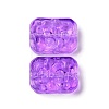 Transparent Spray Painted Glass Beads X-GLAA-I050-08F-2