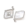 Brass Micro Pave Clear Cubic Zirconia Pendant Bails KK-H524-18P-2