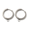 Tarnish Resistant 201 Stainless Steel Huggie Hoop Earrings Findings STAS-A167-01P-P-1