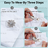 5Pcs Brass Rhinestone Cufflinks FIND-CY0001-63P-6