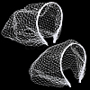 2Pcs 2 Colors Mesh Veil Cloth Hair Bands FIND-OC0003-95C-1