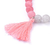 Cotton Thread Tassel Charm  Bracelets BJEW-JB05169-M-5