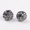 Metal Alloy Rhinestones Beads X-ALRI-B032-1-2