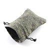 Polyester Imitation Burlap Packing Pouches Drawstring Bags X-ABAG-R005-9x7-04-2