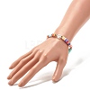 Handmade Polymer Clay Heishi Beads Stretch Bracelet BJEW-JB07372-03-3