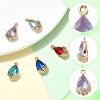 5Pcs 5 Colors Transparent Glass Pendants GLAA-FS0002-74-2
