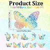 10Pcs Butterfly Colorful Suncatcher Rainbow Prism Electrostatic Glass Stickers DIY-WH0409-69E-2