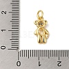 Brass Micro Pave Clear Cubic Zirconia Pendants KK-R162-004F-G-3