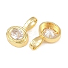 Brass Pave Clear Cubic Zirconia Pendants KK-CBA56EF-35B-G-01-2